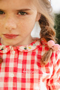 Shirt - area Red Cotton and Lyocell Print