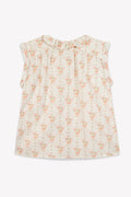 Blouse - nectarine Pink Cotton shaped Print