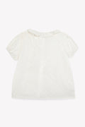 Blouse - Chiara blanche voile de coton façonné