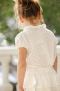 Blouse - white chiara cotton veil shaped