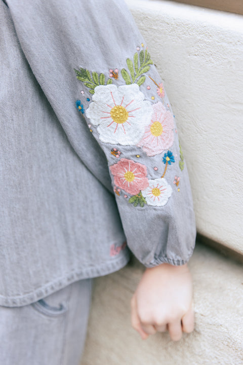 Blouse - Blush chambray gris - Image principale