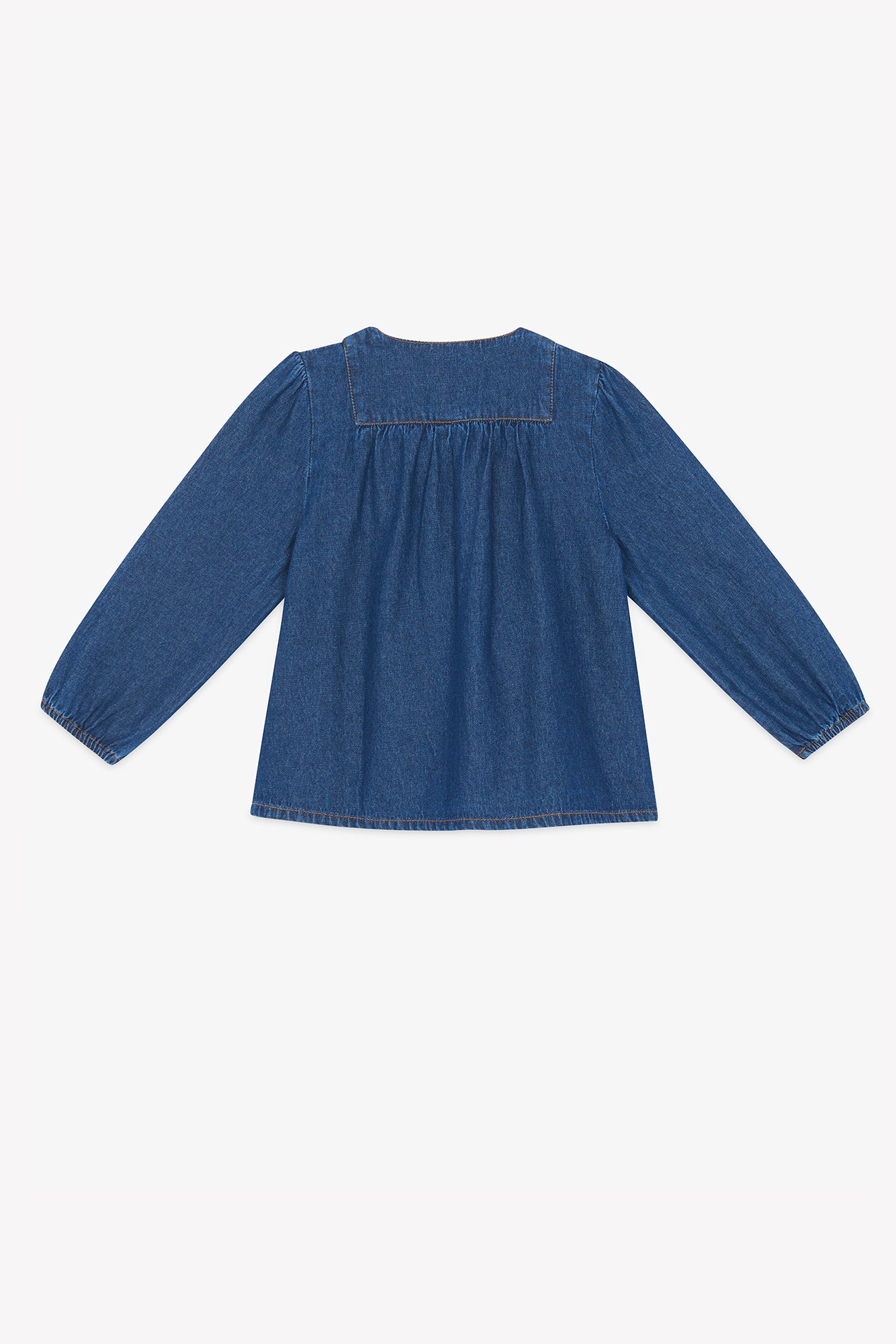 Blouse - Chambray bleu matelassé