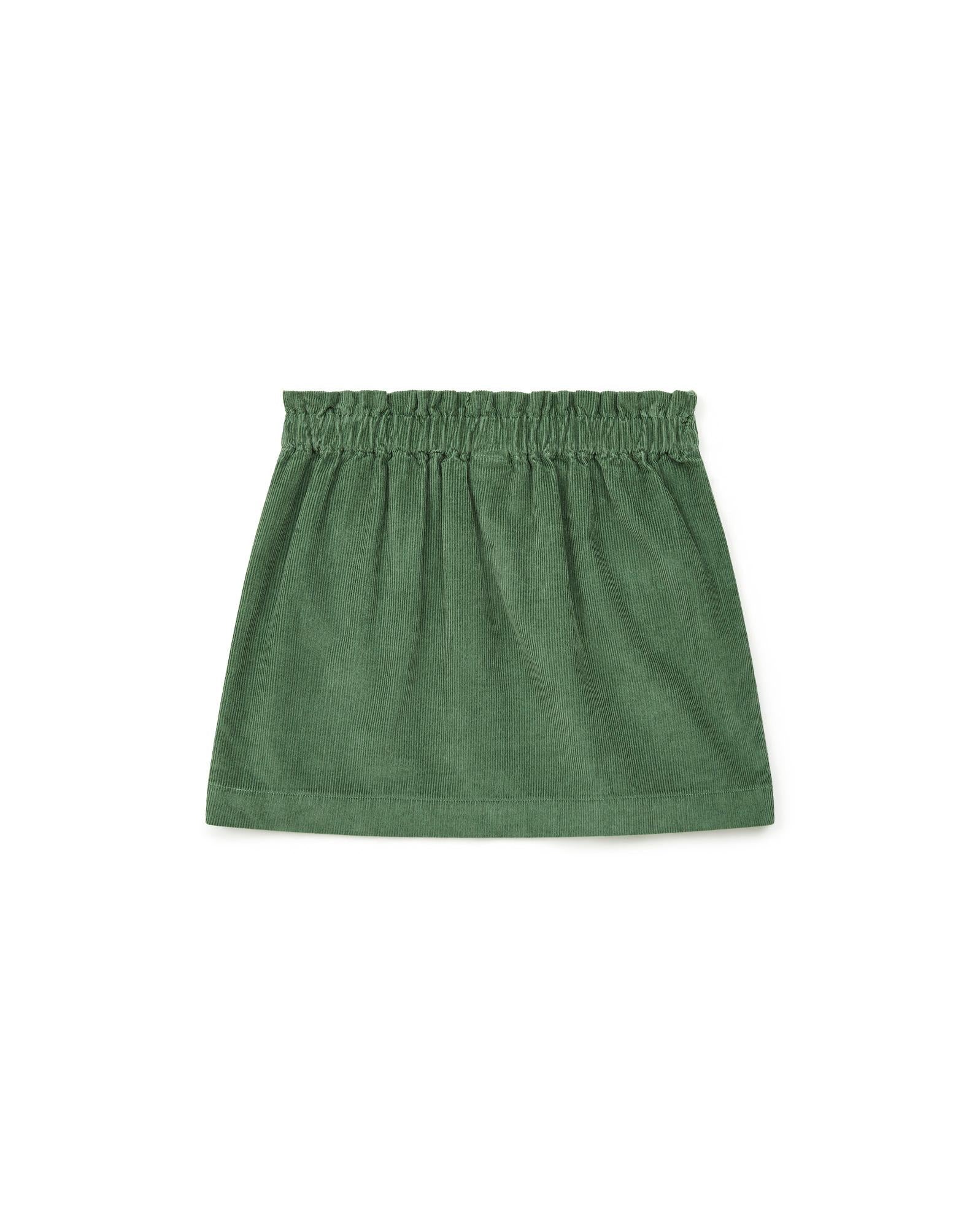Jupe Douchka verte imprimé corduroy