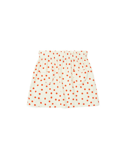 Skirt Cross Beige mini Velvet Print pea