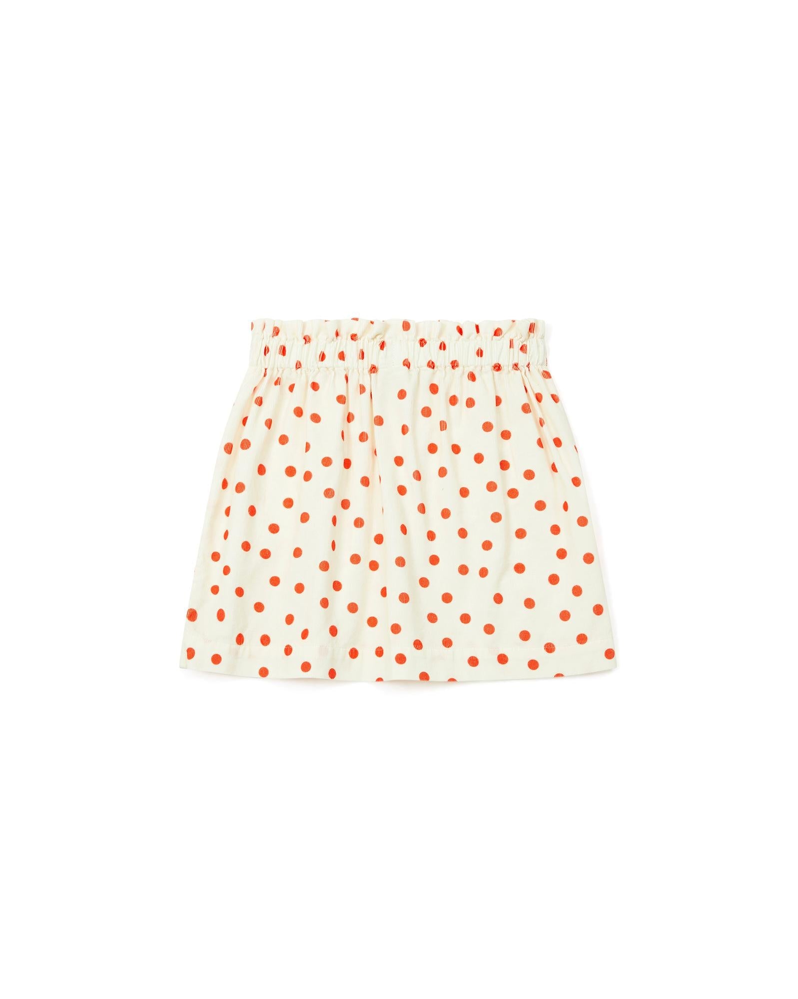 Jupe Douchka grise mini velours imprimé pois