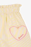 Skirt - Douchka Yellow striped cotton seersucker
