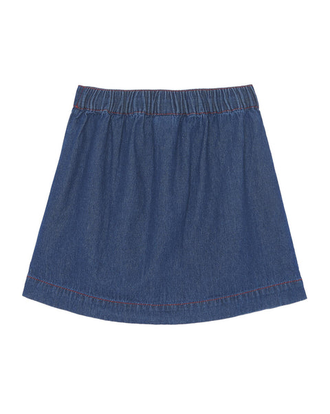 Jupe - Delie bleue en denim brut - Image principale