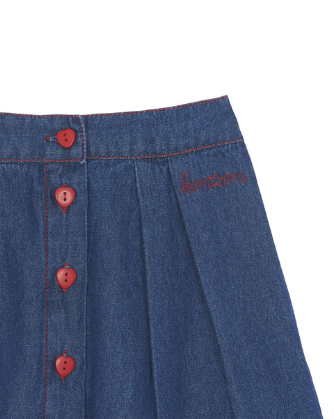 Jupe - Delie bleue en denim brut - Image principale