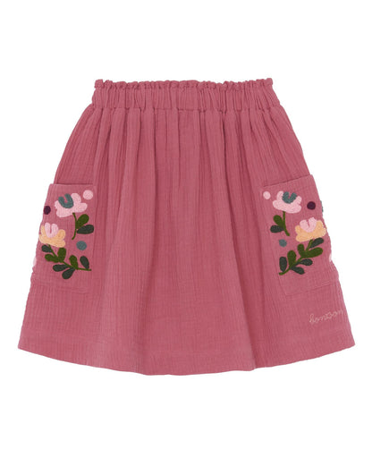 Skirt Hive Pink in double cotton gauze