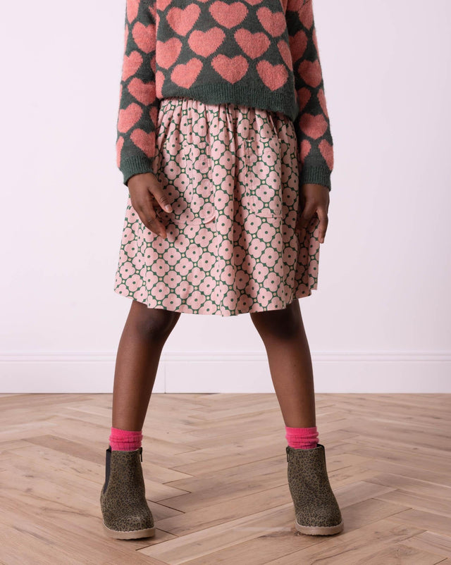 Skirt - Hedda Pink in cotton Print geometric - Image alternative