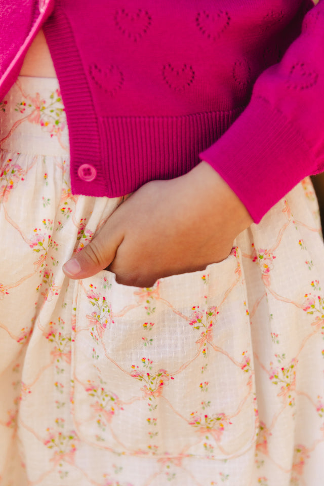 Skirt - Hedda Pink Cotton shaped Print Antoinette - Image alternative