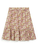 Jupe - Denon rose en coton imprimé fleur daisy