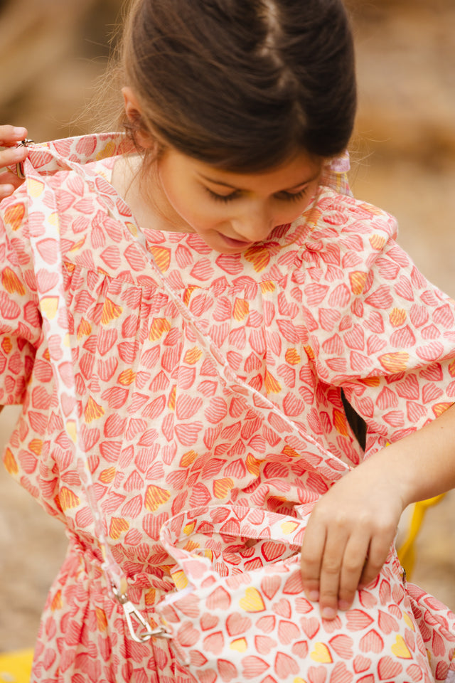 Top - Elisha Pink Double cotton gauze Printe - Image principale