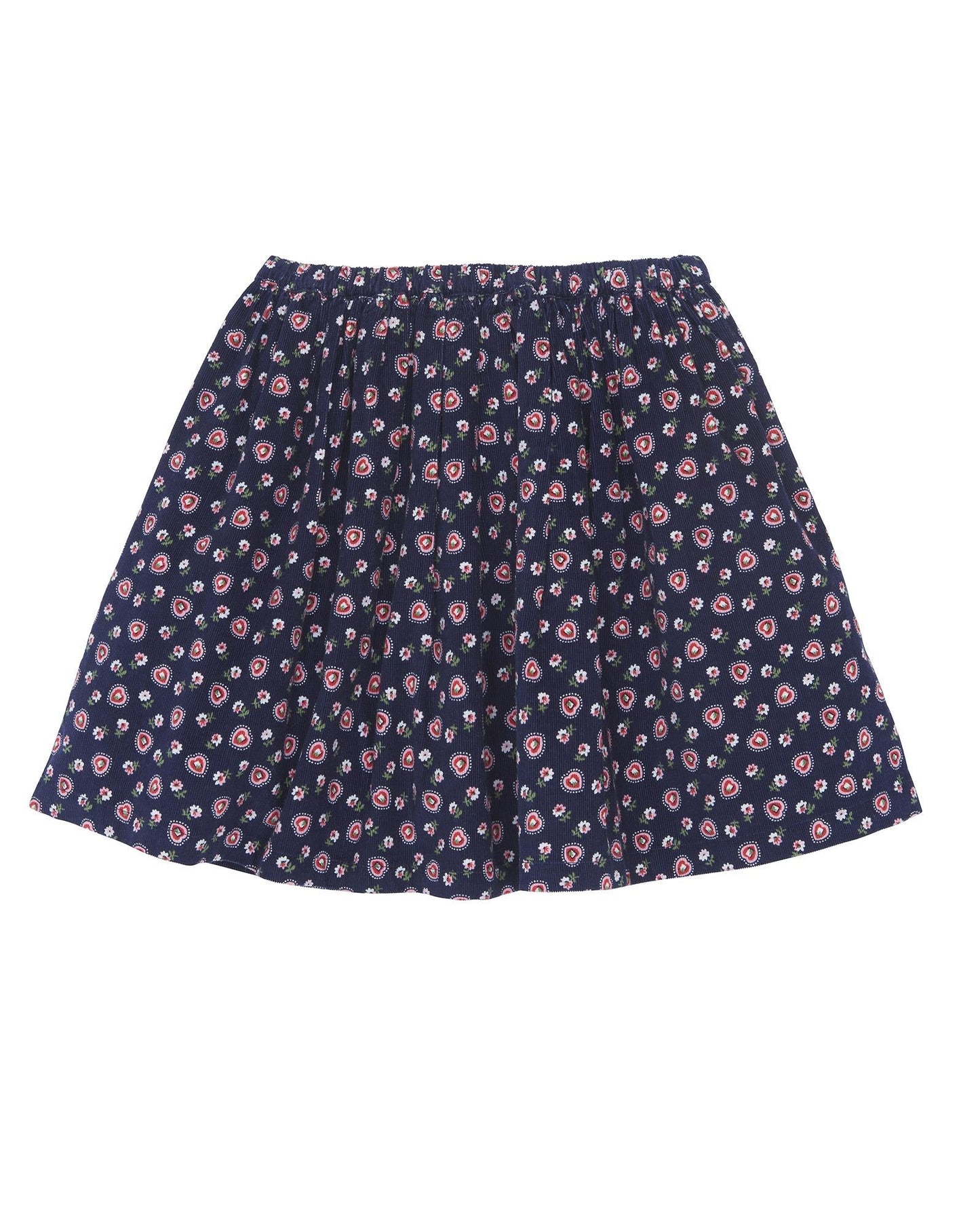 Skirt - blue raspberry Girl in Velvet Print hearts