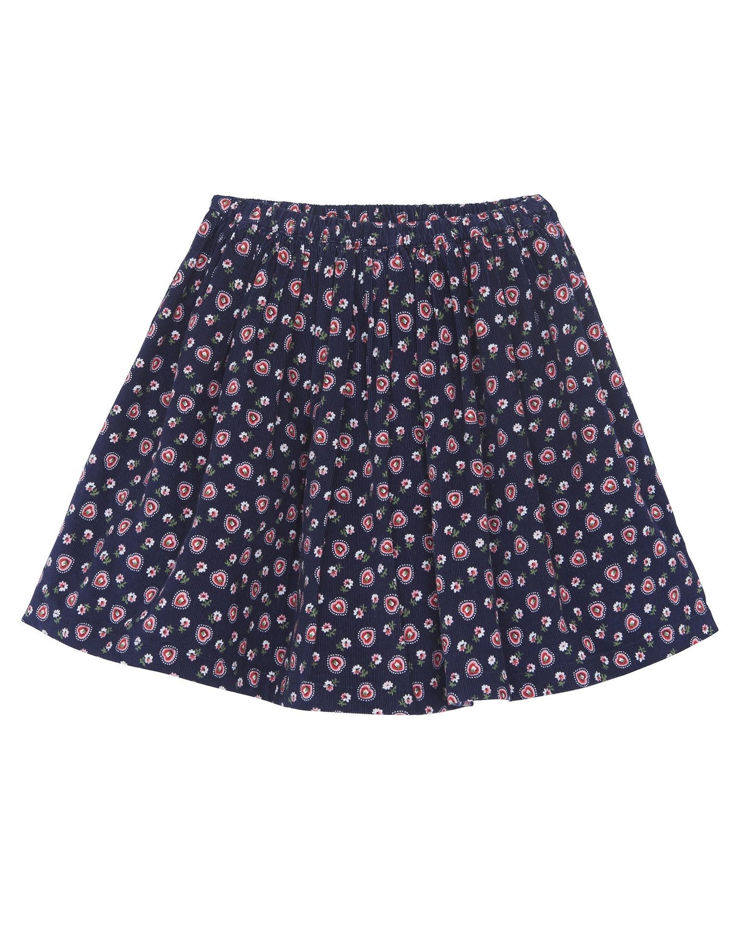 Skirt - blue raspberry Girl in Velvet Print hearts