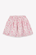 Jupe - Framboise rose coton façonné imprimé Jouy