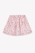 Jupe - Framboise rose coton façonné imprimé Jouy