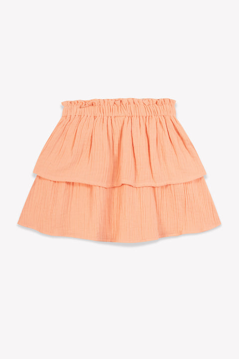 Jupe - Bali orange double gaze coton - Image principale