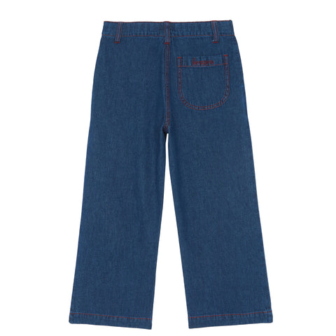 Pantalon - Hakiko bleu en denim brut - Image principale