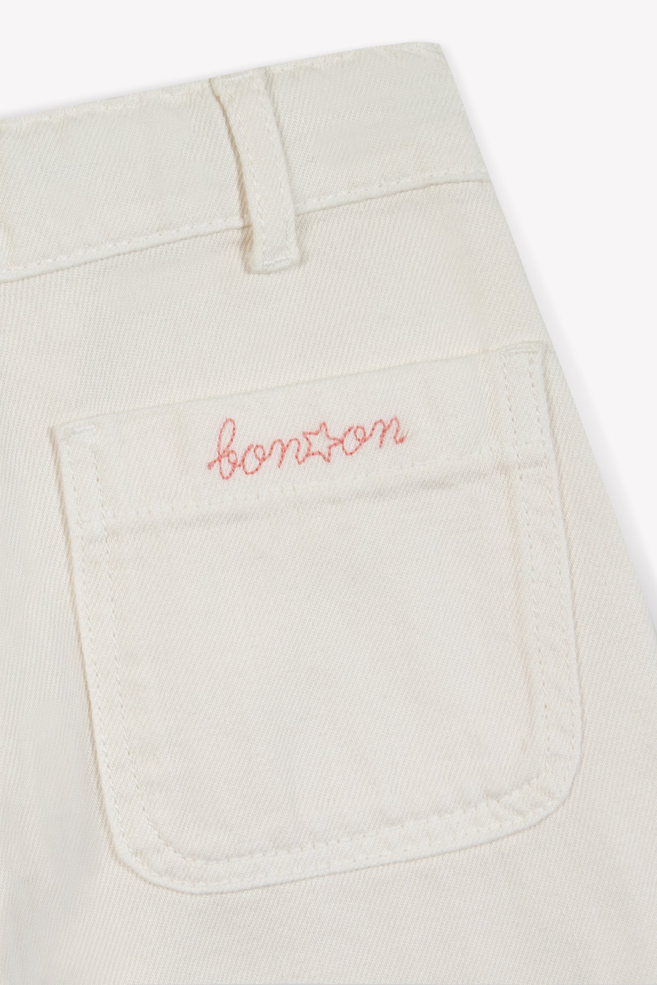 Pantalon - Hakiko ecru twill de coton