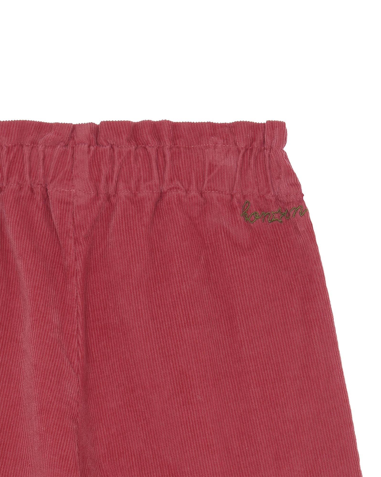 Pantalon Eve rose en velours