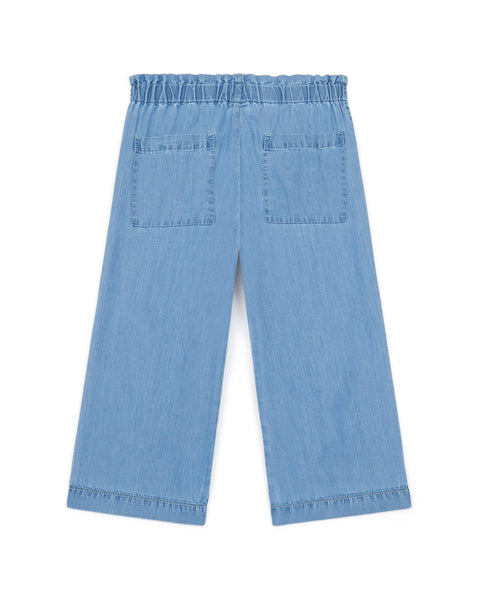 Pantalon - Chacha bleu chambray coton - Image principale