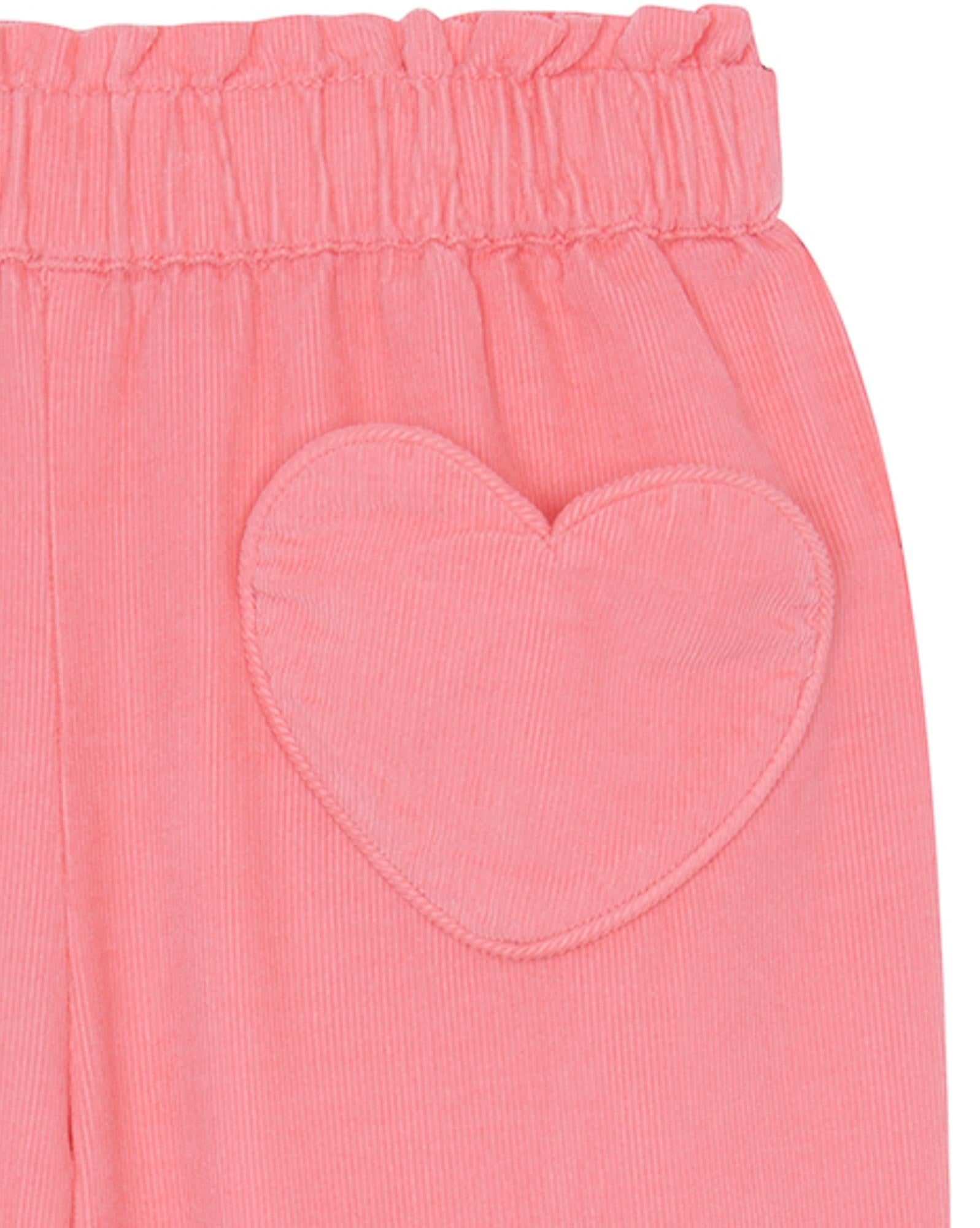 Pantalon Duck rose en velours