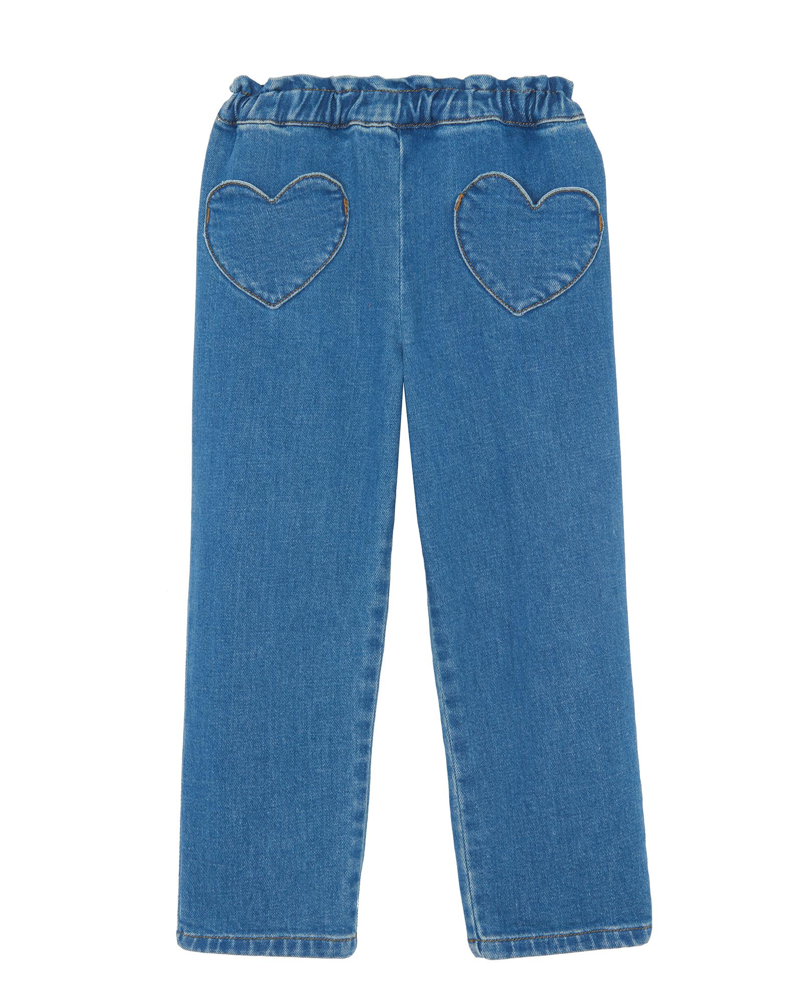 Pantalon Fille en denim stretch