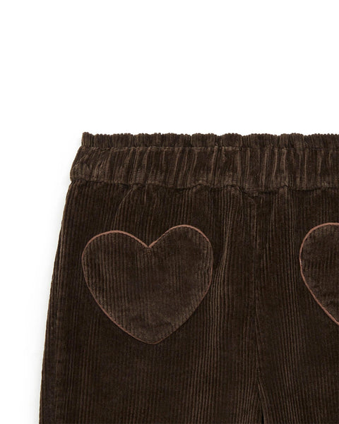 Pantalon - Duck marron en velours souple - Image principale