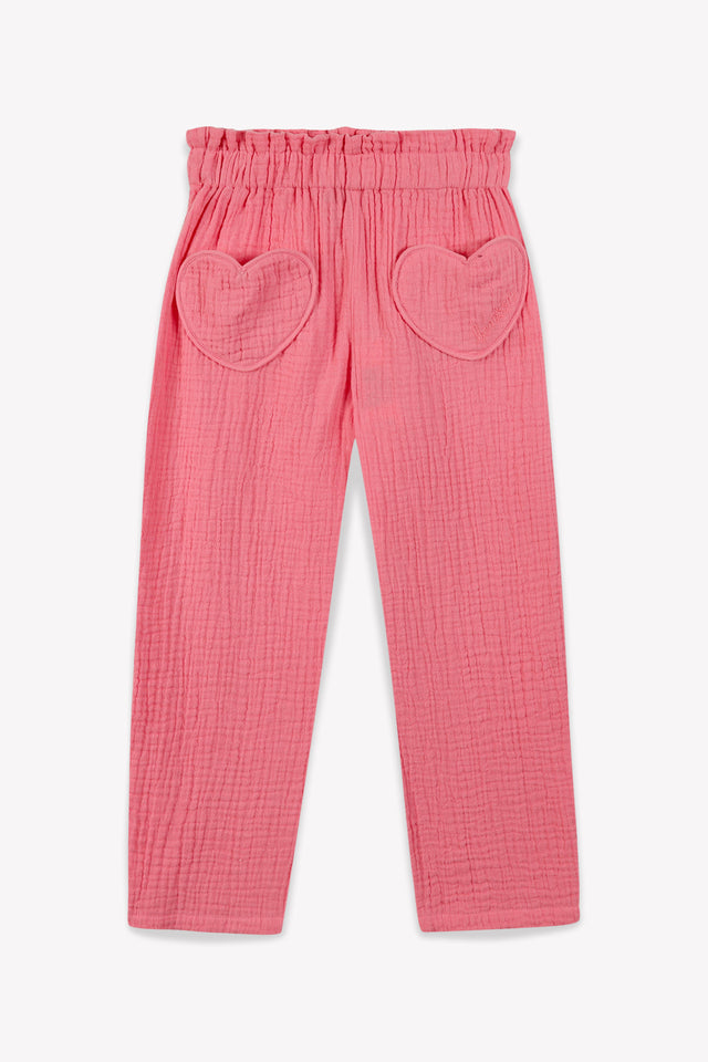 Trousers - Duck Pink Organic cotton gauze - Image principale
