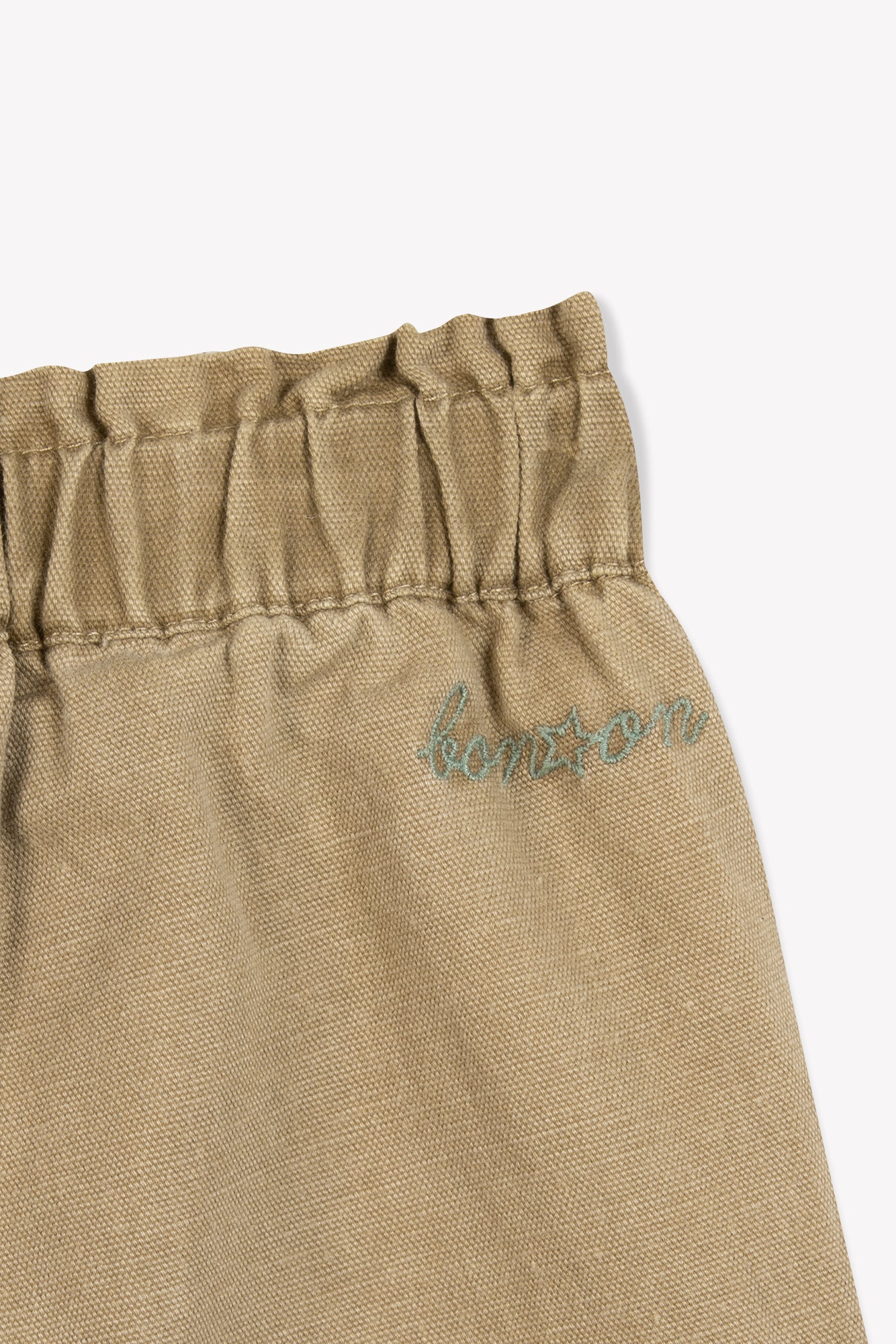Trousers - Duck Beige cotton canvas and linen