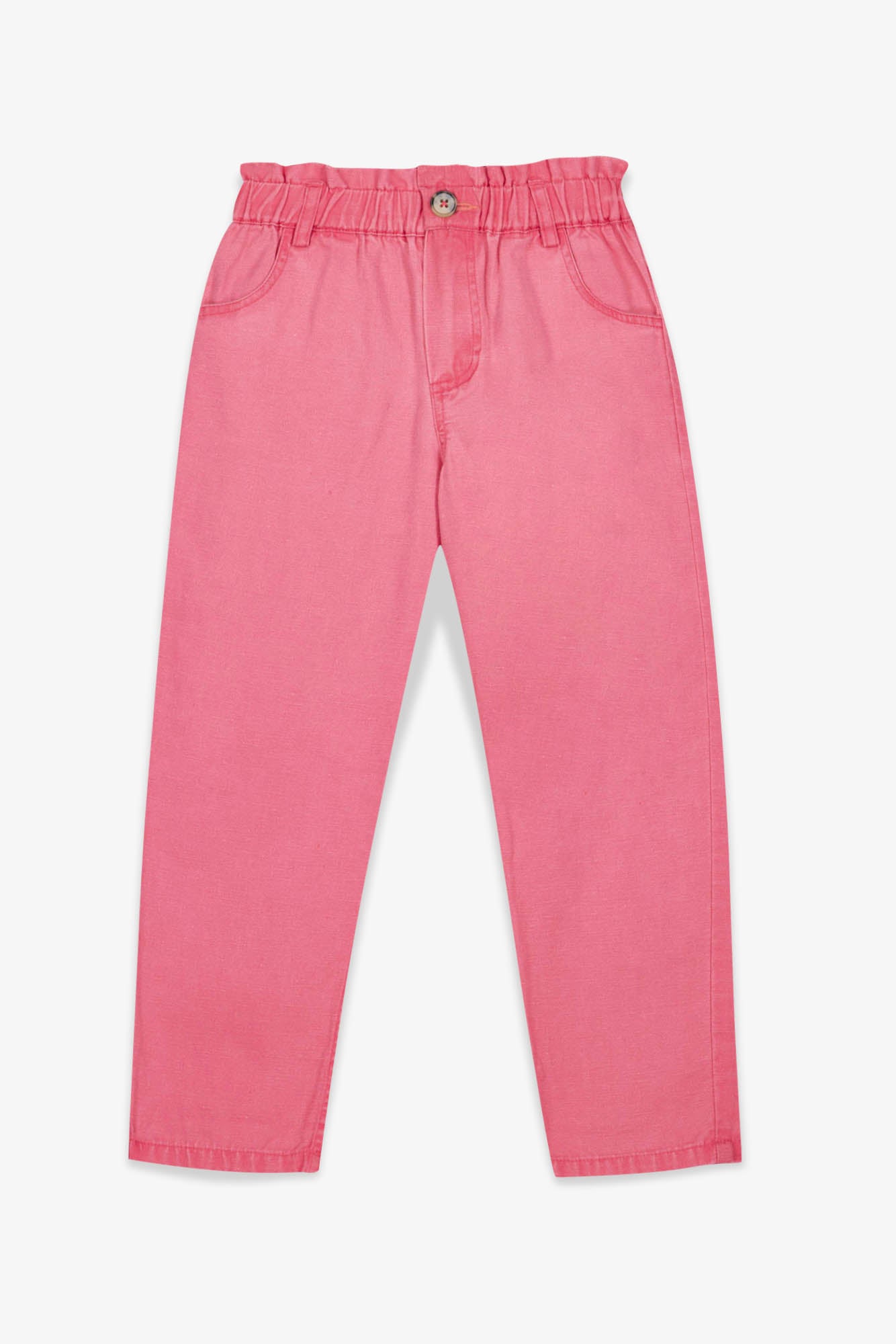 Trousers - Domino Pink Cotton and linen canvas