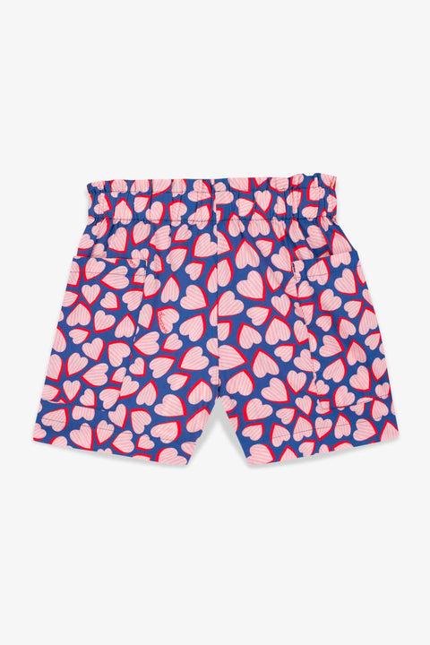 Short - Clovis Blue Poplin cotton Printe heart - Image principale