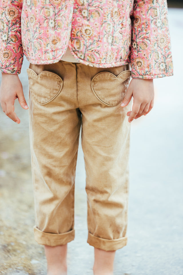 Trousers - Duck Beige cotton canvas and linen - Image principale