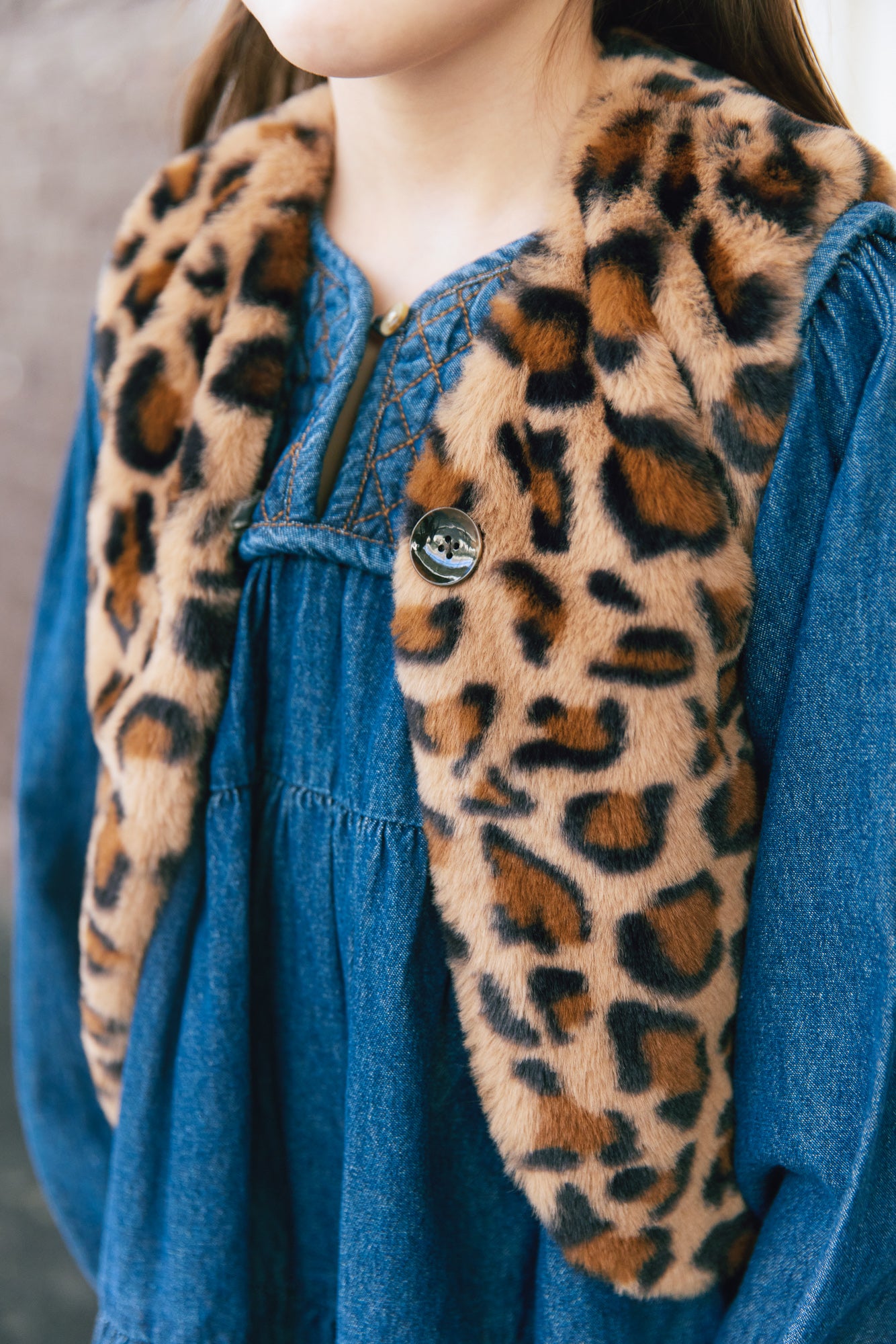 Jacket - Betib Leopard and Silver Without Manche and Water-repellent