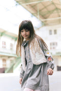 Jacket - without ecru sleeve Embrodery heart