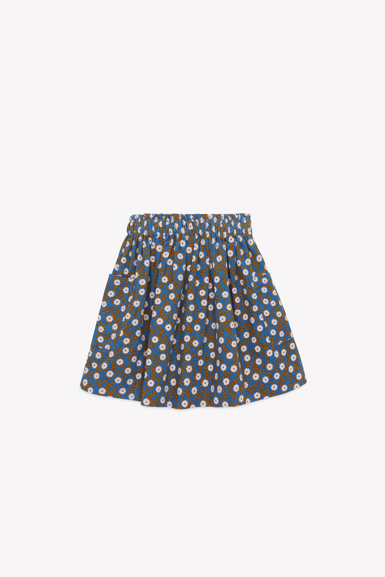 Jupe - Ruche foulfleur bleu