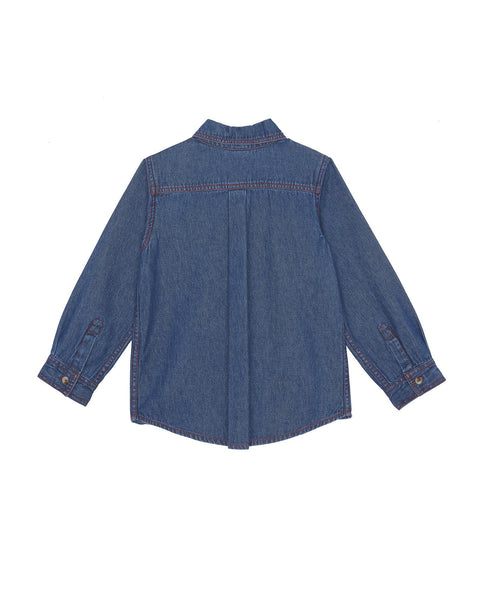 Shirt - Blue paname in denim - Image principale