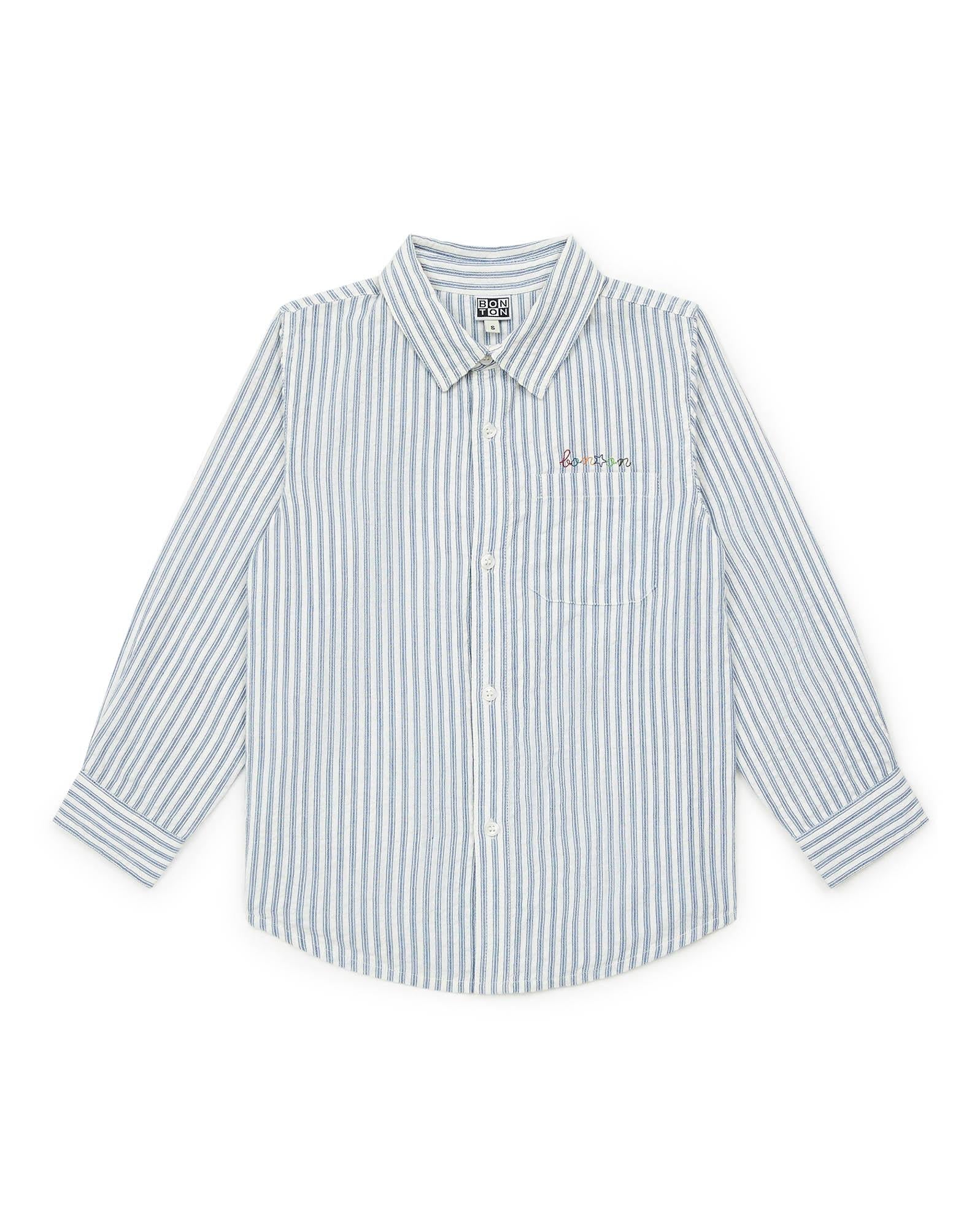 Chemise Paname bleue à rayures