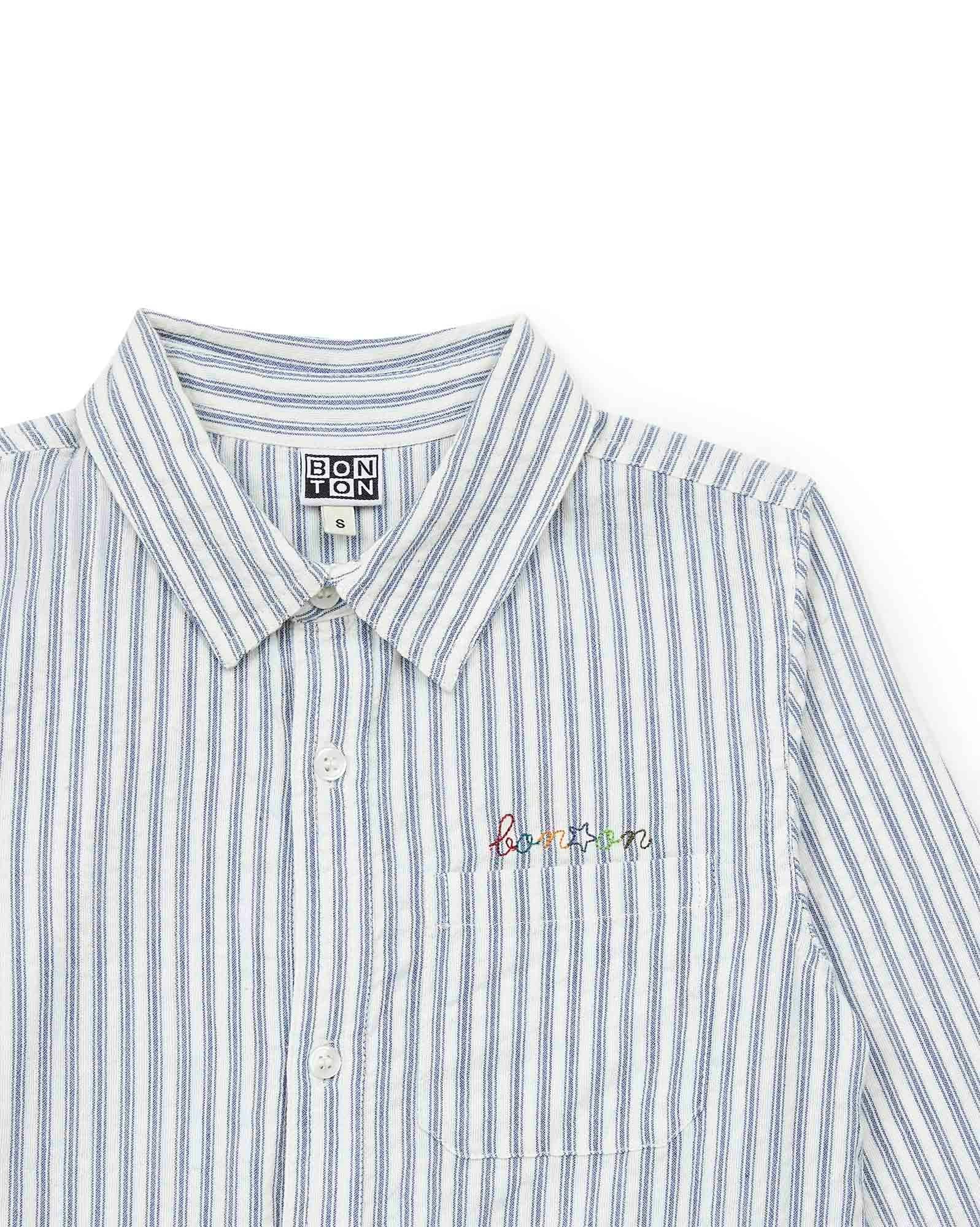 Chemise Paname bleue à rayures