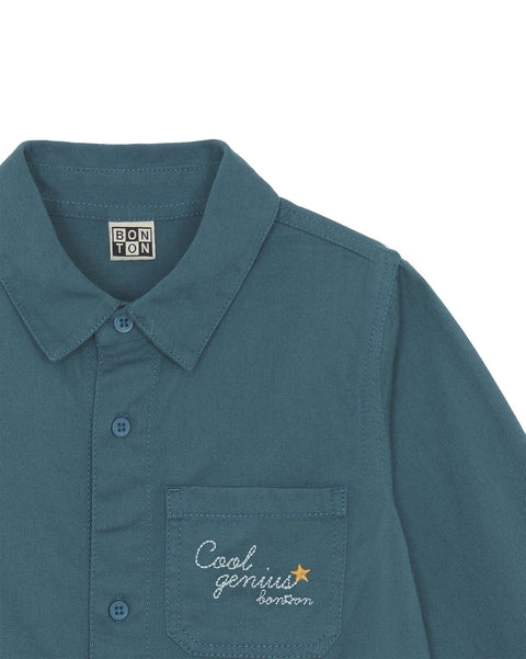 Shirt - Green paname in 100% cotton - Image principale