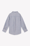 Shirt - Paname striped cotton veil Blue