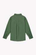 Shirt - Green paname cotton canvas and linen