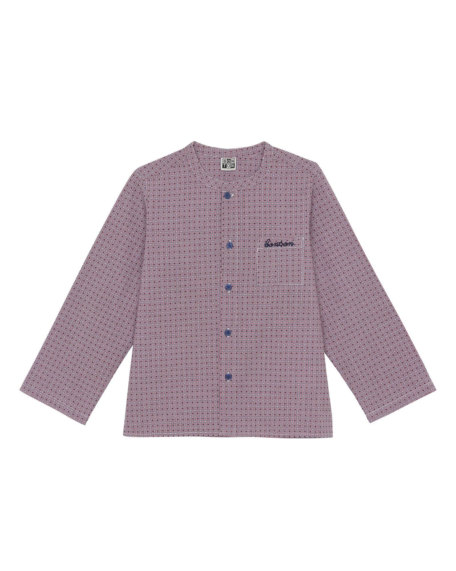 Chemise Internet bleue à carreaux