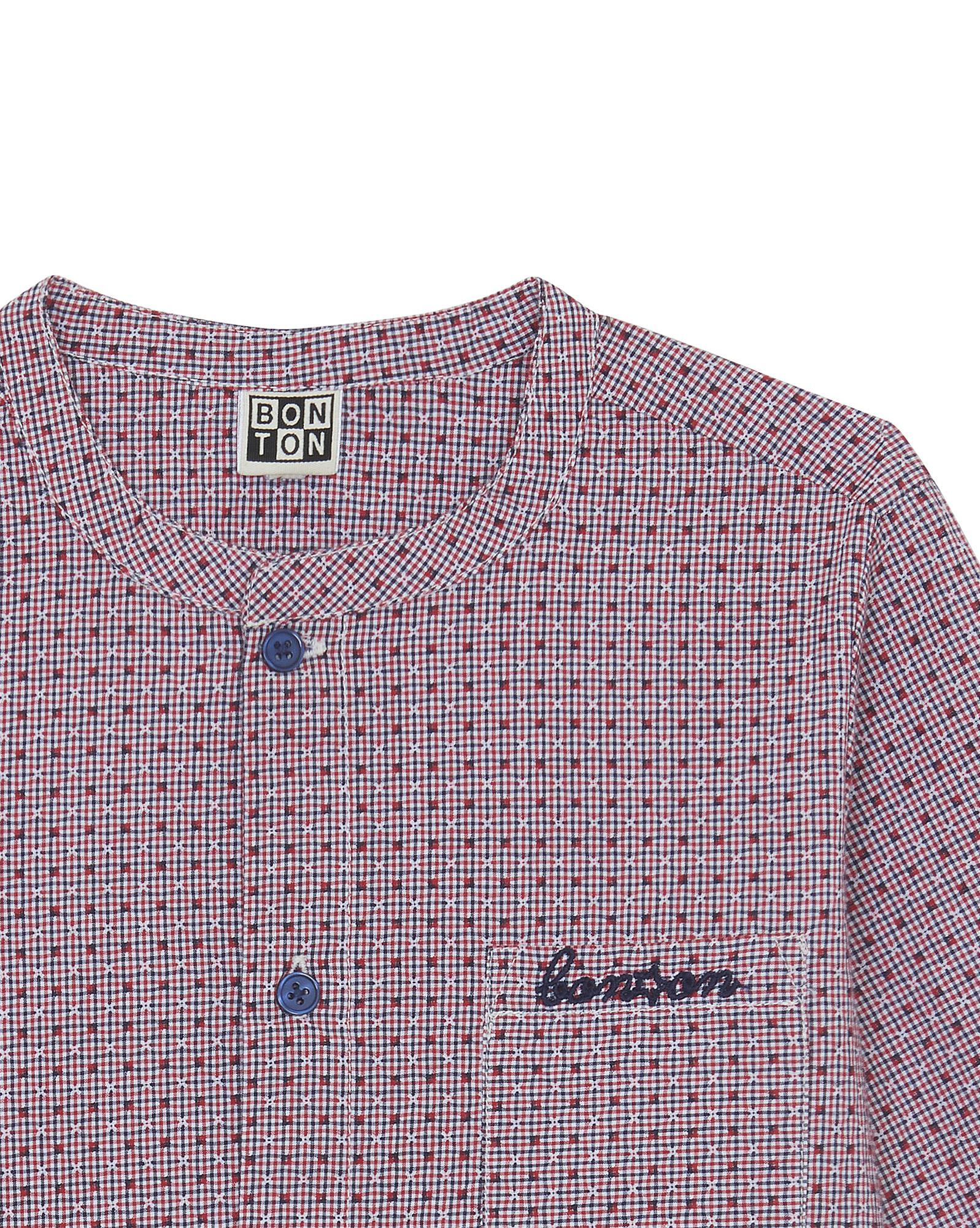 Chemise Internet bleue à carreaux