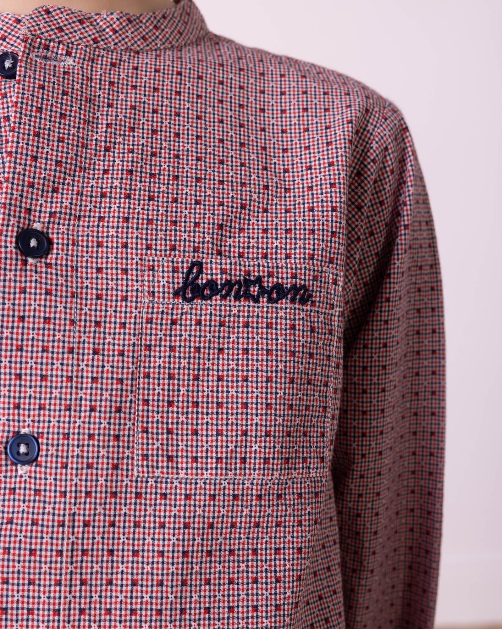 Chemise Internet bleue à carreaux