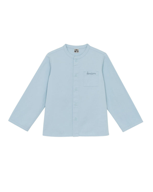 Shirt - Blue internet in 100% cotton - Image principale