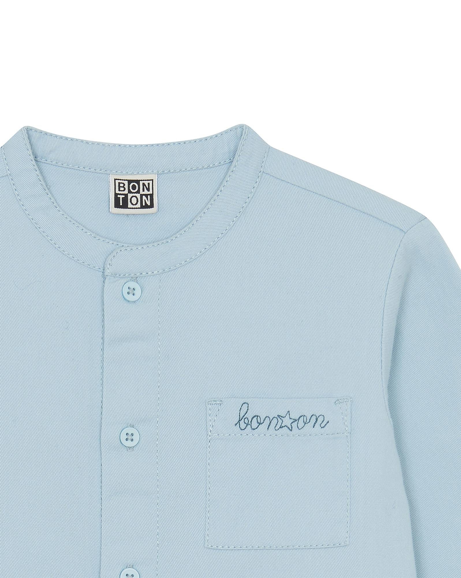 Chemise Internet bleue en 100% coton