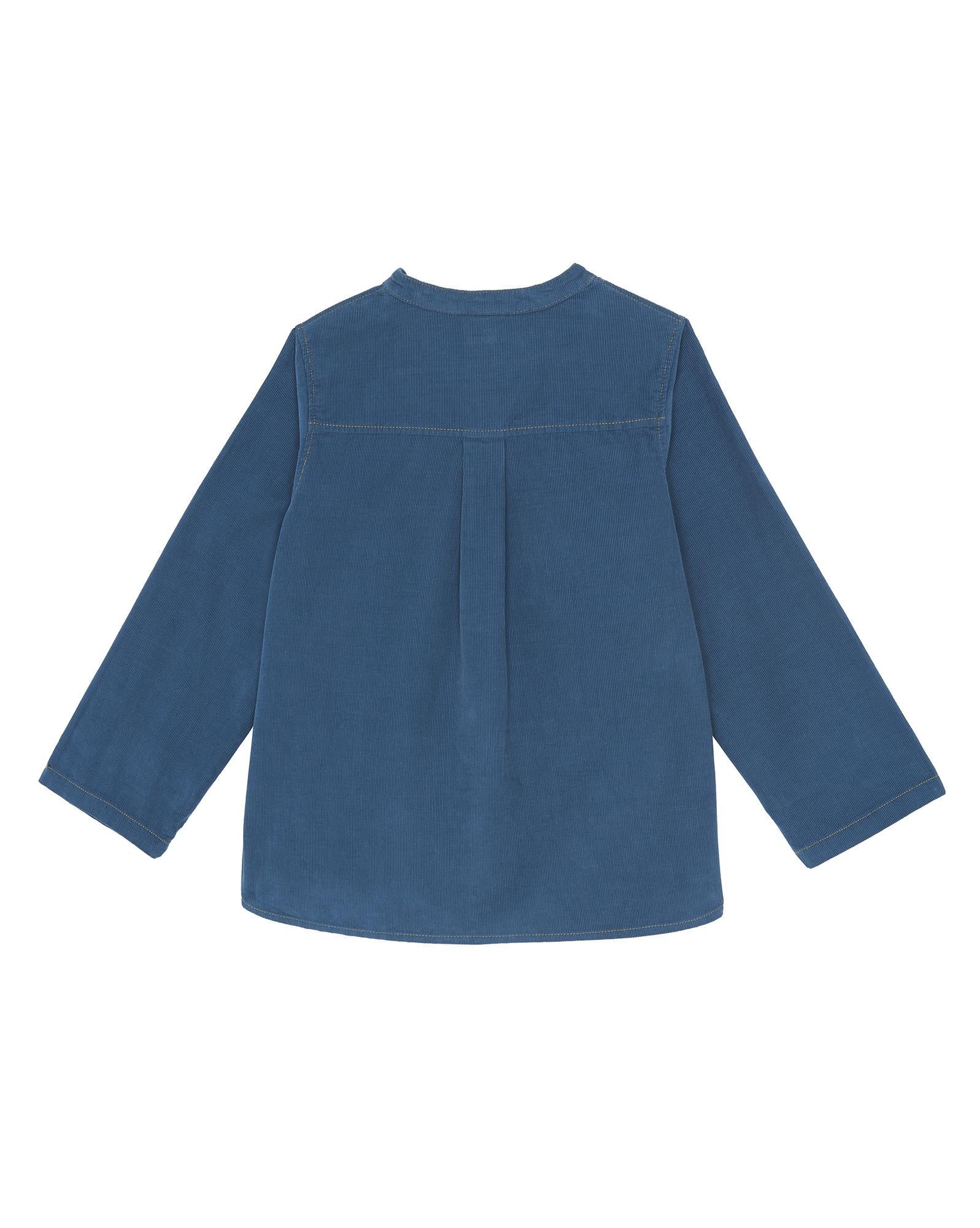 Chemise Eloi bleue en velours