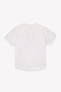 Shirt - white garou cotton veil shaped